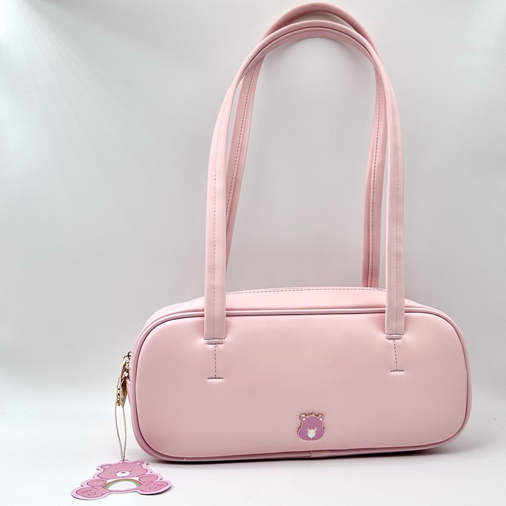 Care Bears x Gracegift Optimistic Bears Korean Shoulder Baguette Bag (Pink)